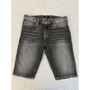 True Religion Rocco Denim Jean Shorts Mens 30 Gray Washed Relaxed Skinny Stretch